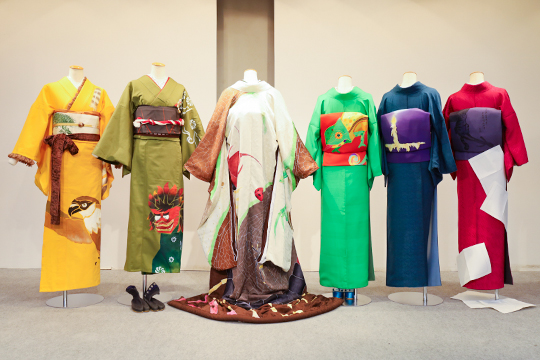 織田着物専門学校着物科学生たちが製作した2026年佳作作品