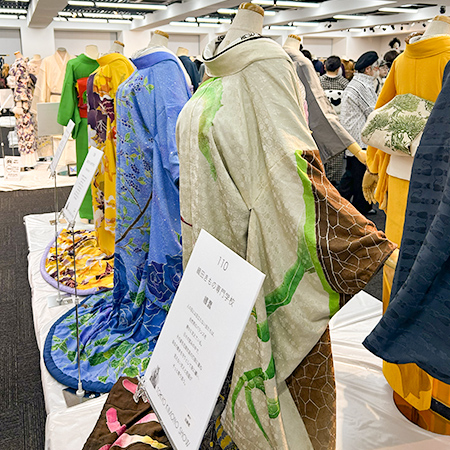 東京着物ショー2026着物スタイル展に出展した織田着物専門学校着物研究科の学生作品