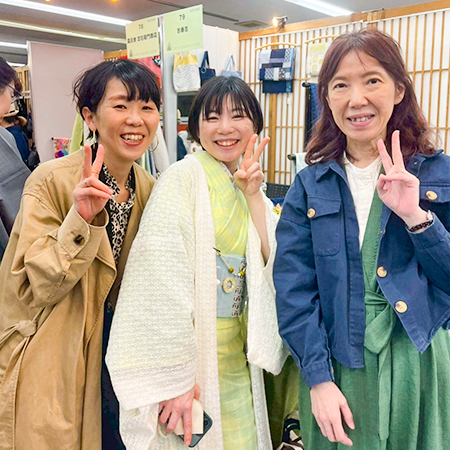東京着物ショー2026で和小物の製作や販売を行う織田着物専門学校卒業生